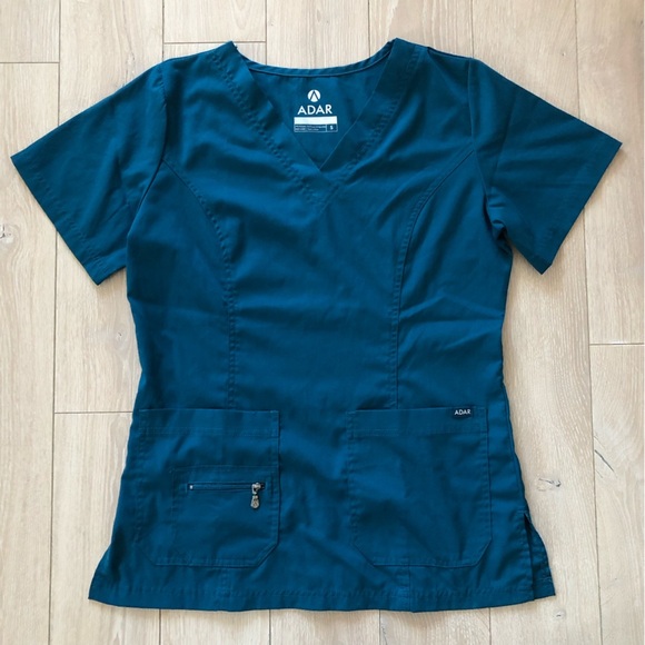 Adar Pro Scrub Short Sleeve Top Women’s Size S - Picture 1 of 9